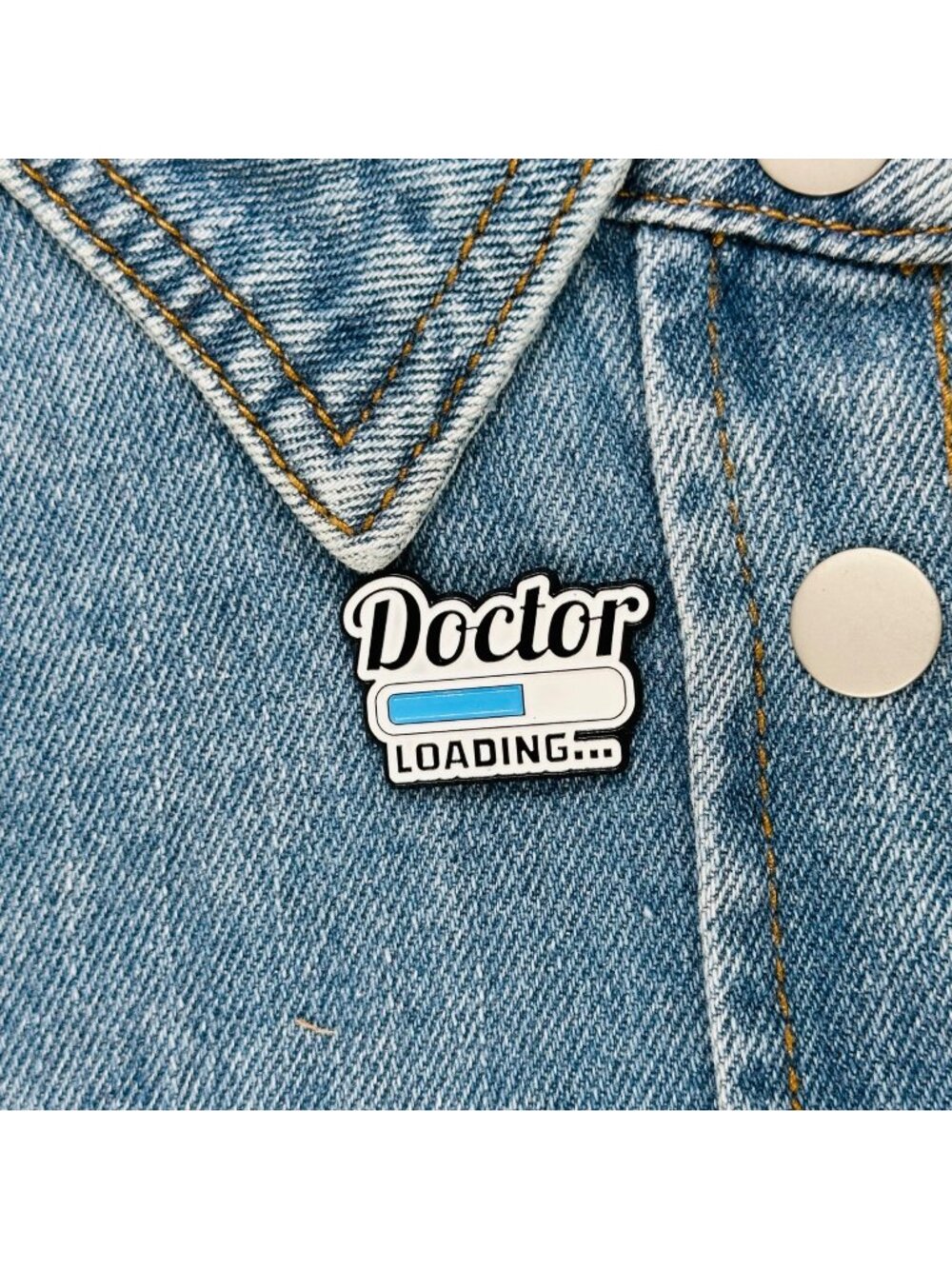 ⭐New Oz Enamel Pin Doctor Loading... Medical Themed Brooch White medical gift